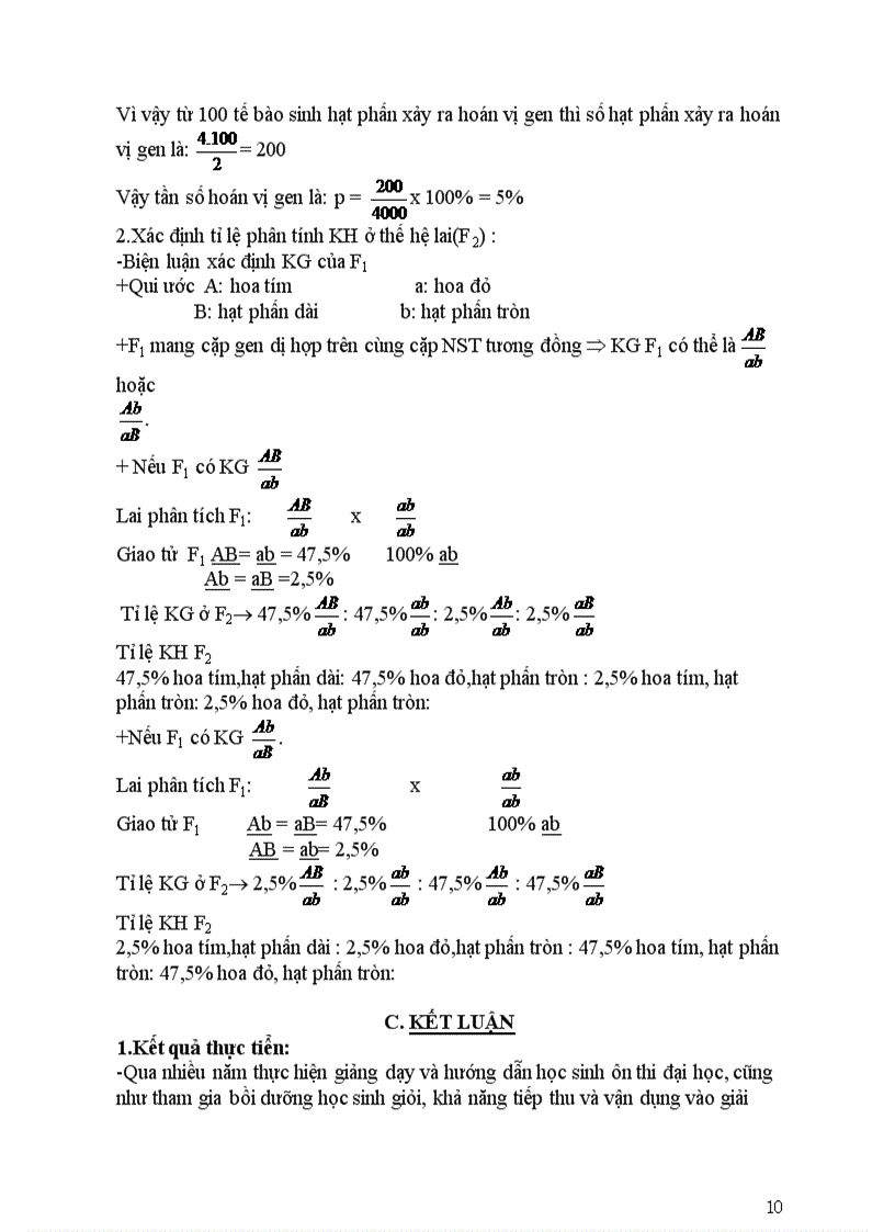 image for page Phương pháp giải các bài tập về di truyền liên kết không hoàn toàn