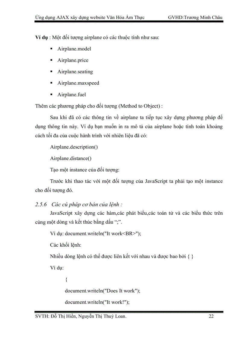 image for page Ứng dụng AJAX xây dựng website Văn Hóa Ẩm Thực