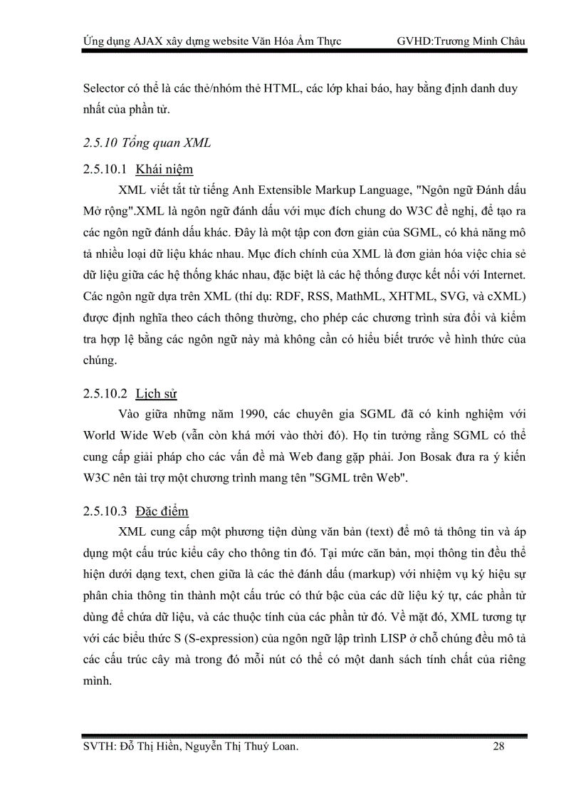 image for page Ứng dụng AJAX xây dựng website Văn Hóa Ẩm Thực