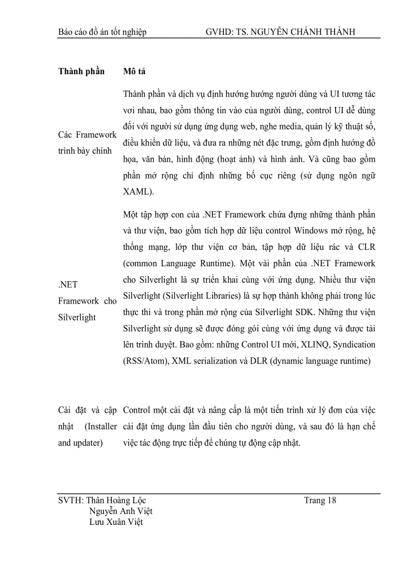 image for page Nghiên cứu Silversight và xây dựng ứng dụng web hỗ trợ phát triển bài giảng dạng Multimedia