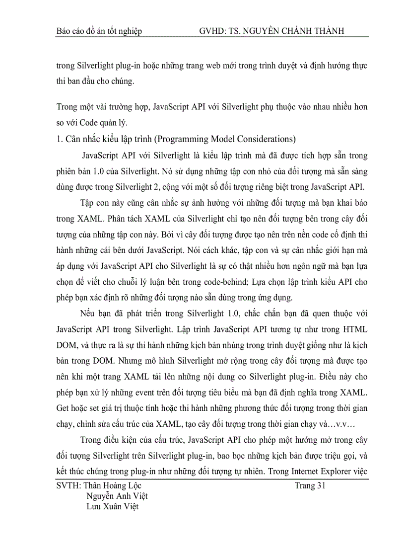 image for page Nghiên cứu Silversight và xây dựng ứng dụng web hỗ trợ phát triển bài giảng dạng Multimedia