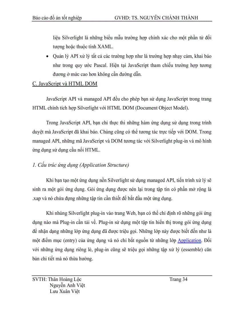 image for page Nghiên cứu Silversight và xây dựng ứng dụng web hỗ trợ phát triển bài giảng dạng Multimedia