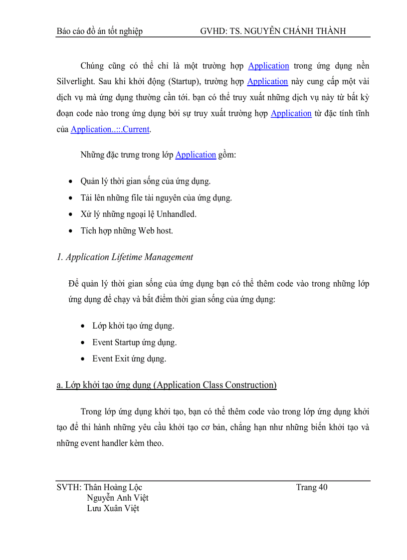 image for page Nghiên cứu Silversight và xây dựng ứng dụng web hỗ trợ phát triển bài giảng dạng Multimedia