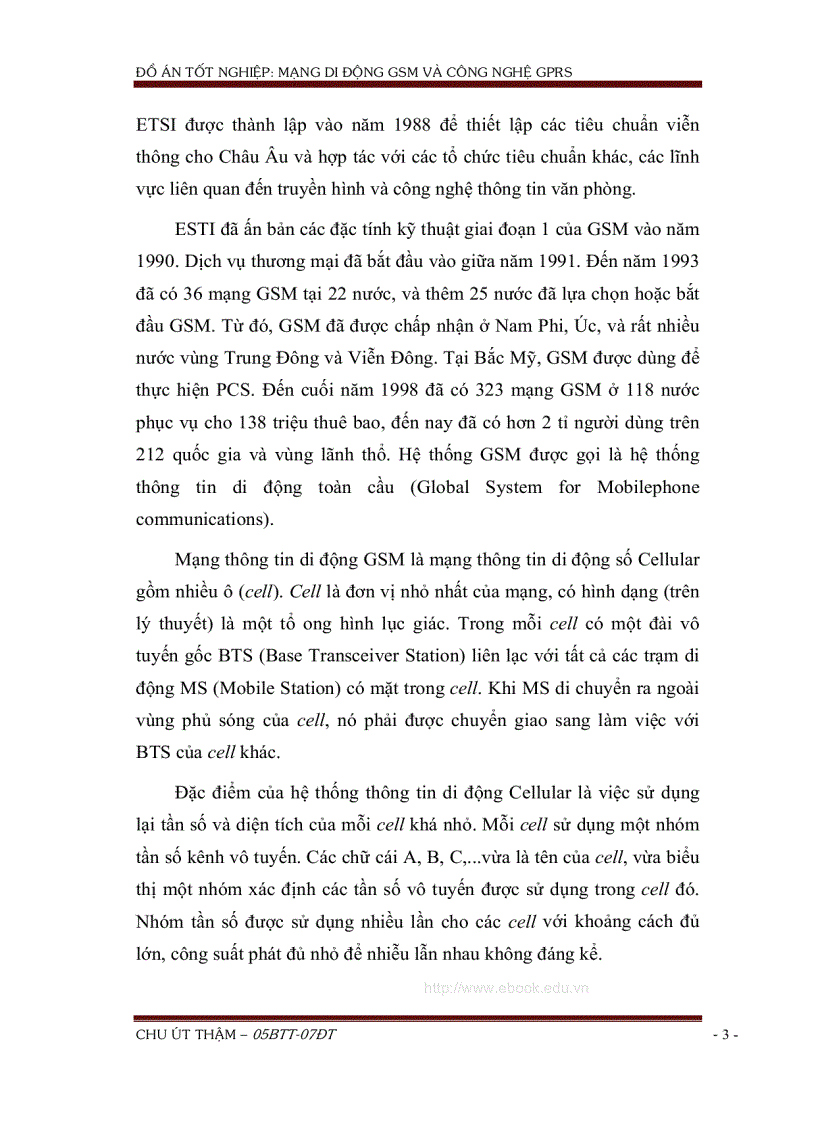 image for page Tổng quan về hệ thống thông tin di động GSM và công nghệ GPRS
