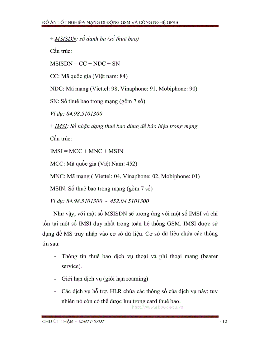 image for page Tổng quan về hệ thống thông tin di động GSM và công nghệ GPRS