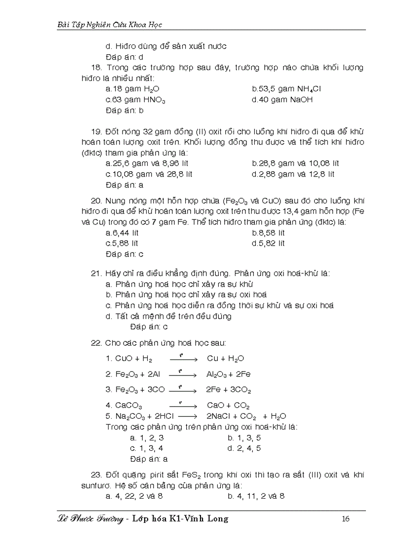 image for page Nâng cao chất lượng dạy học Hoá học chuẩn bị tốt cho việc sử dụng phương pháp trắc nghiệm khách quan trong kiểm tra đánh giá và thi cử phổ biến hiện nay