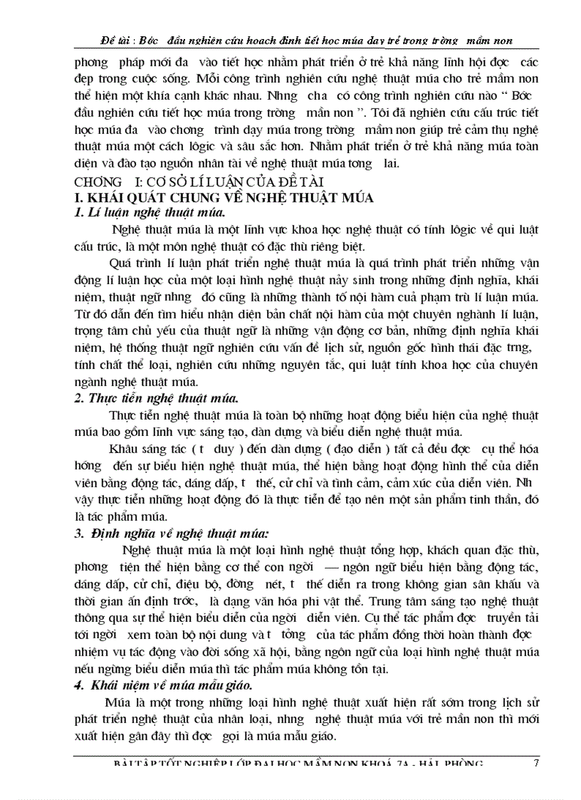 image for page Bước đầu nghiên cứu hoạch định tiết học múa dạy trẻ trong trường mầm non