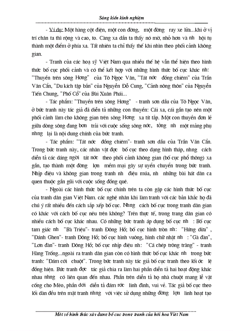 image for page Một số hình thức xây dựng bố cục trong tranh của hội họa Việt Nam