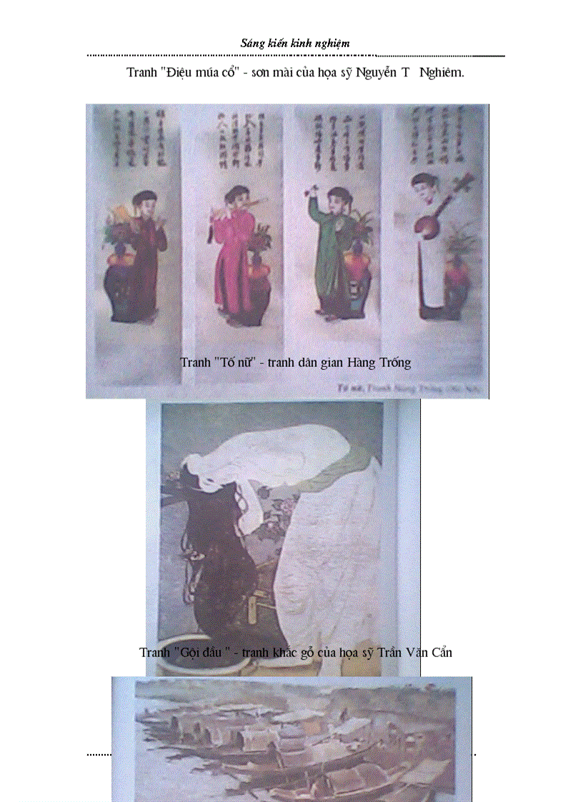 image for page Một số hình thức xây dựng bố cục trong tranh của hội họa Việt Nam