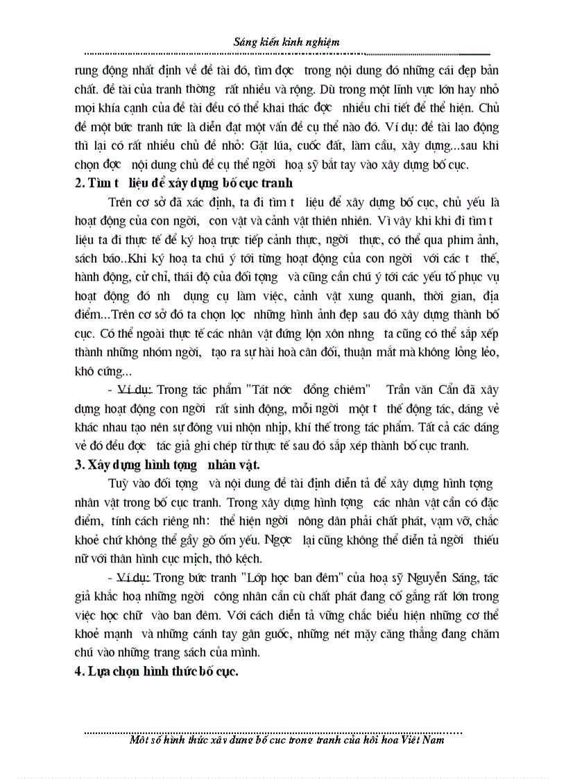 image for page Một số hình thức xây dựng bố cục trong tranh của hội họa Việt Nam