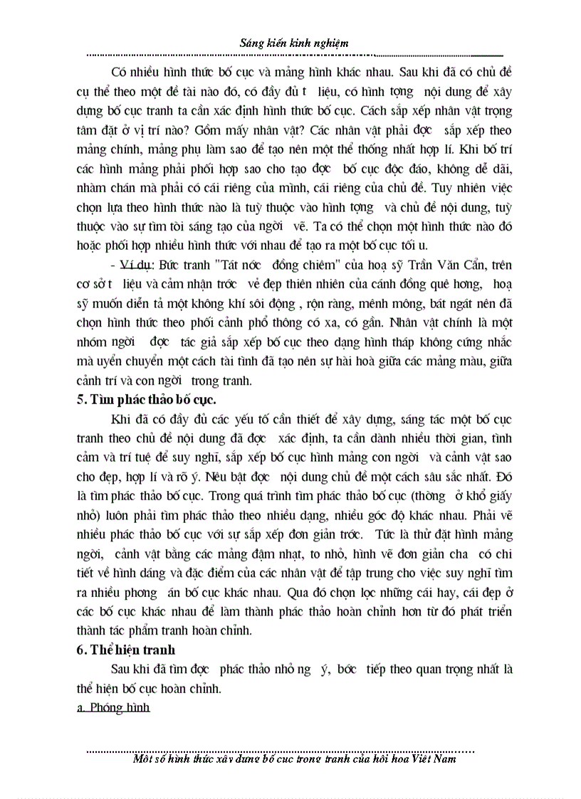 image for page Một số hình thức xây dựng bố cục trong tranh của hội họa Việt Nam