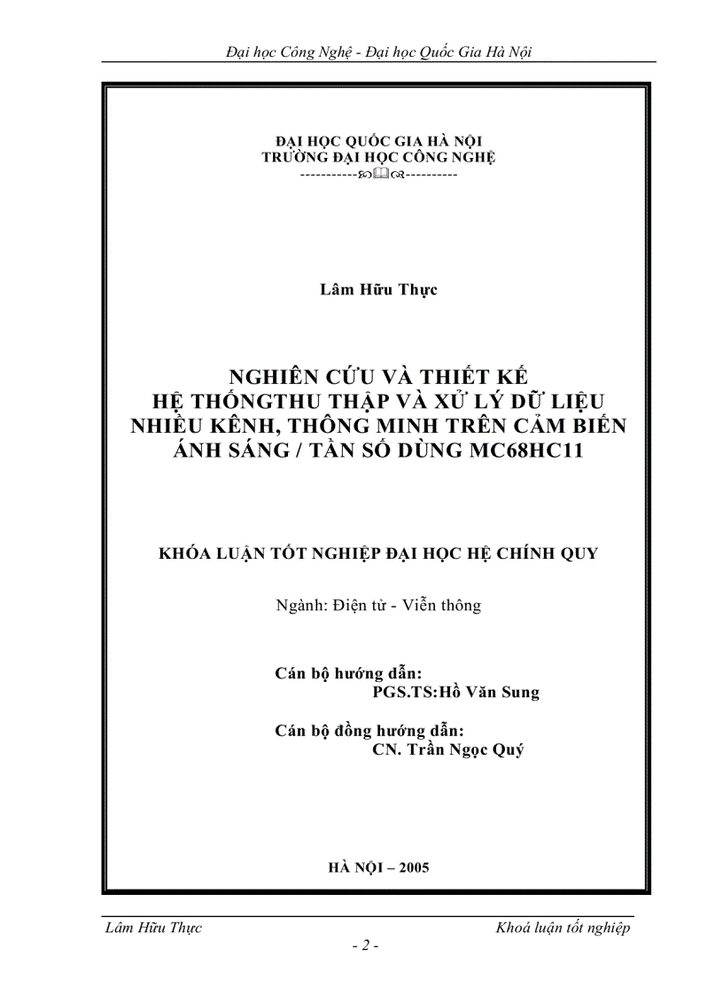 image for page Nghiên cứu và thiết kế hệ thống thu nhập và xử lý dữ liệu nhiều kênh thông minh trên cảm biến ánh sáng tần số dùng MC68HC1