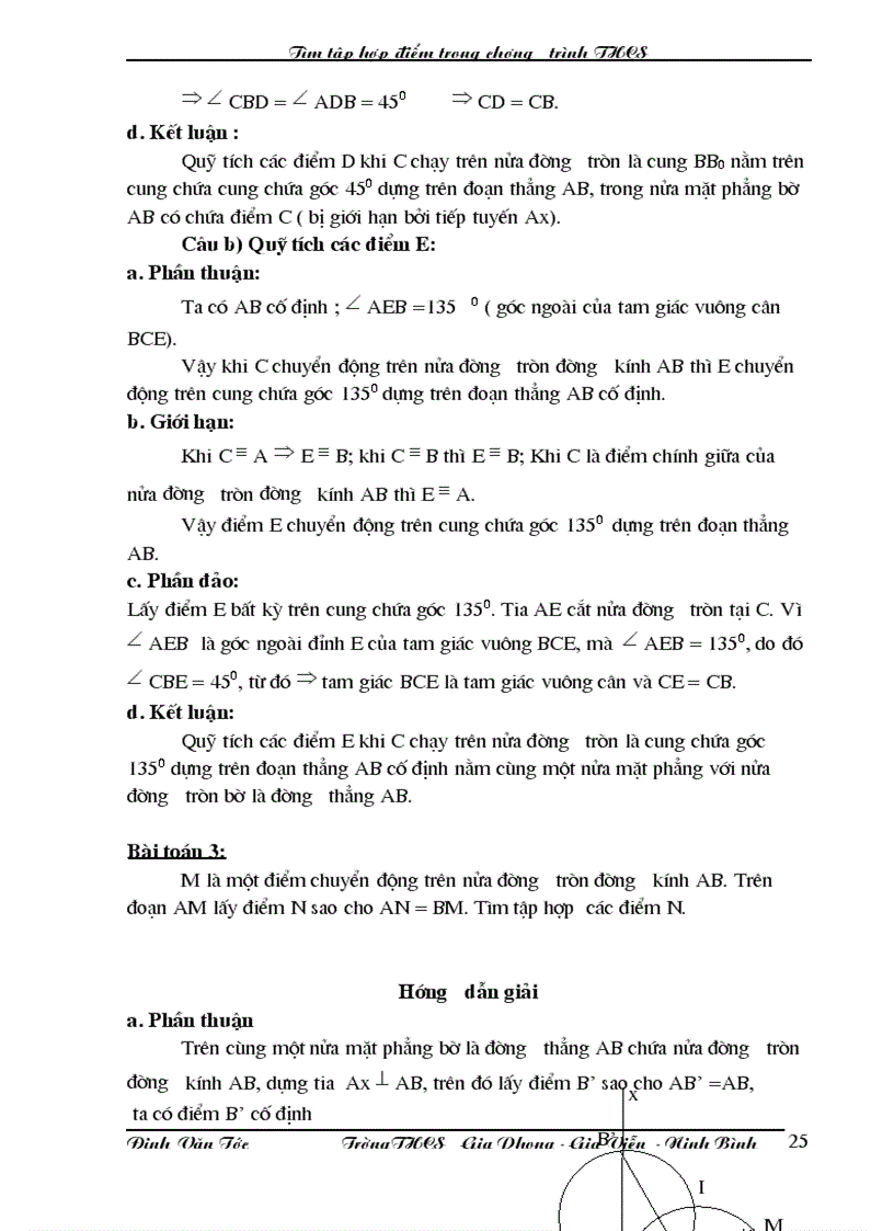 image for page Tìm tập hợp điểm trong chương trình THCS