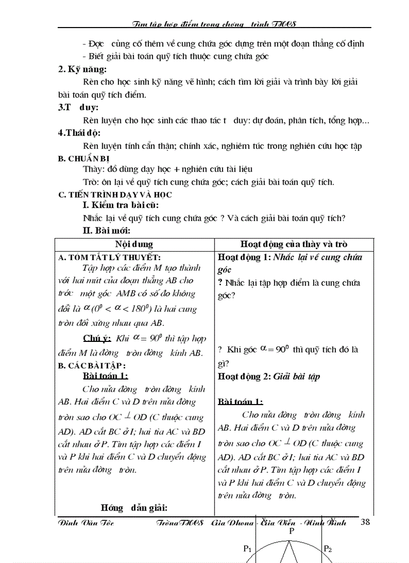 image for page Tìm tập hợp điểm trong chương trình THCS