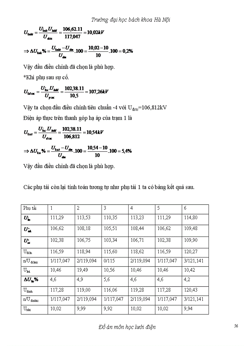image for page Đồ án môn học lưới điện