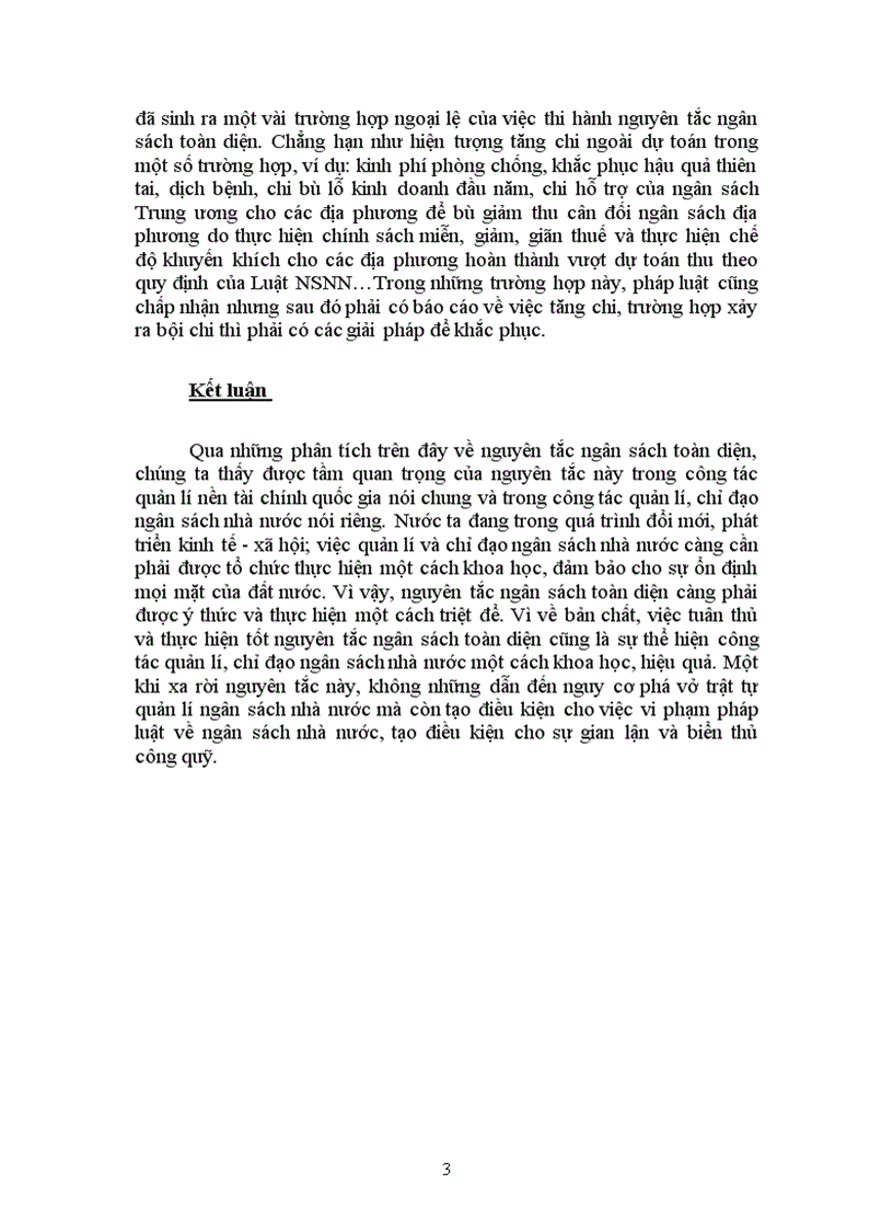 image for page Nguyên tắc ngân sách toàn diện một trong các nguyên tắc cơ bản của ngân sách nhà nước và sự thể hiên nguyên tắc này trong Luật ngân sách nhà nước năm 2002