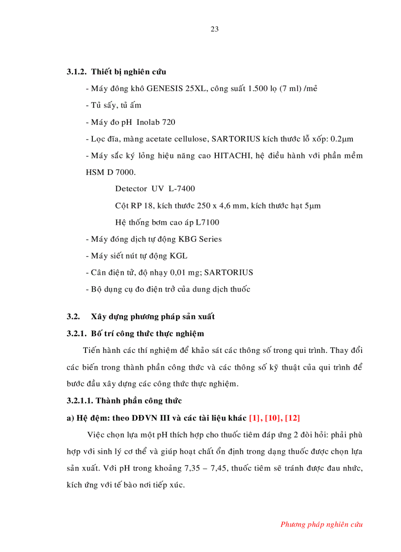 image for page Nghiên cứu xây dựng qui trình sản xuất thuốc tiêm đông khô Methylprednisolon Sodium Succinate