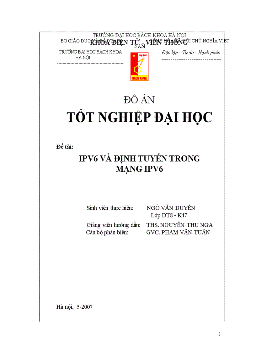 Ipv6 và định tuyến trong mạng ipv6