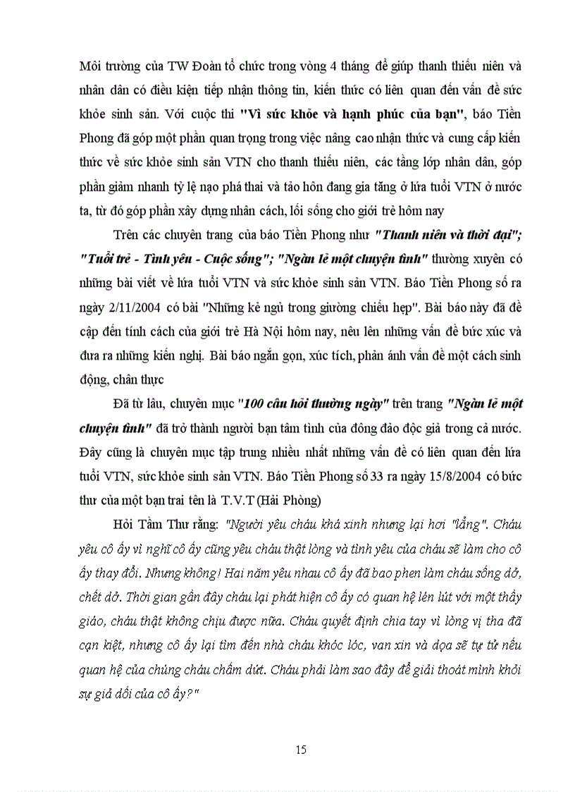 image for page Vị thành niên và sức khỏe sinh sản vị thành niên trên báo chí