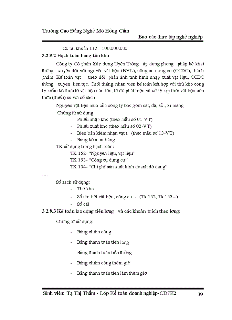 image for page Tô chư c bô ma y kê toa n va thư c hiê n công ta c kê toa n ta i Công ty Cổ phần Xây dựng Uyên Trường