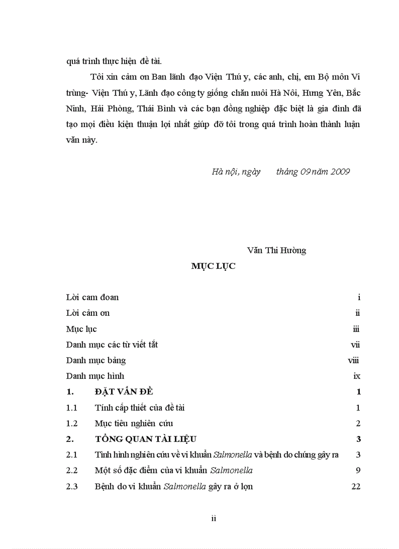 image for page Nghiên cứu một số đặc tính sinh học của vi khuẩn Salmonella phân lập được từ lợn sau cai sữa bị tiêu chảy và chế tạo thử nghiệm vacxin phòng bệnh