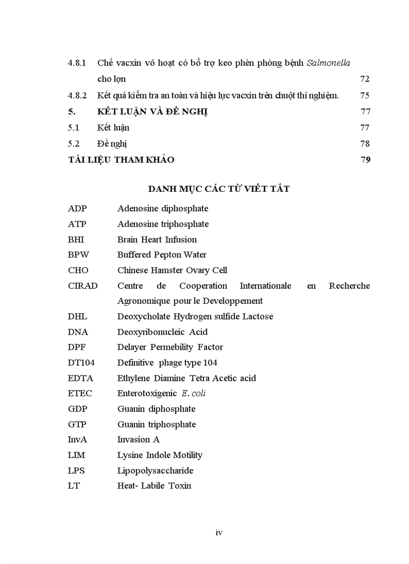 image for page Nghiên cứu một số đặc tính sinh học của vi khuẩn Salmonella phân lập được từ lợn sau cai sữa bị tiêu chảy và chế tạo thử nghiệm vacxin phòng bệnh