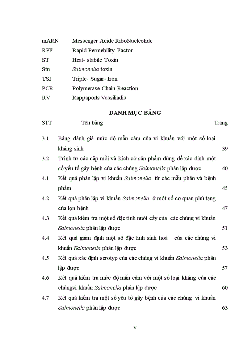 image for page Nghiên cứu một số đặc tính sinh học của vi khuẩn Salmonella phân lập được từ lợn sau cai sữa bị tiêu chảy và chế tạo thử nghiệm vacxin phòng bệnh