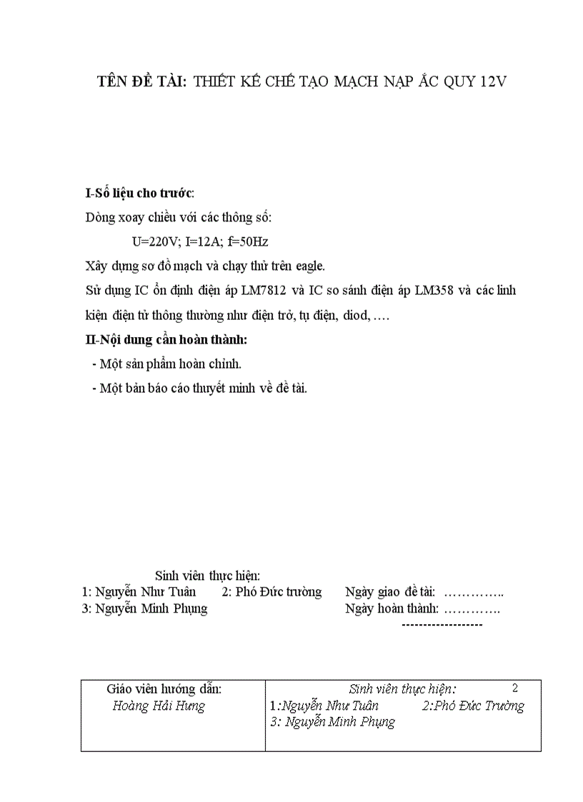 image for page Thiết kế chế tạo mạch nạp ắc quy 12V