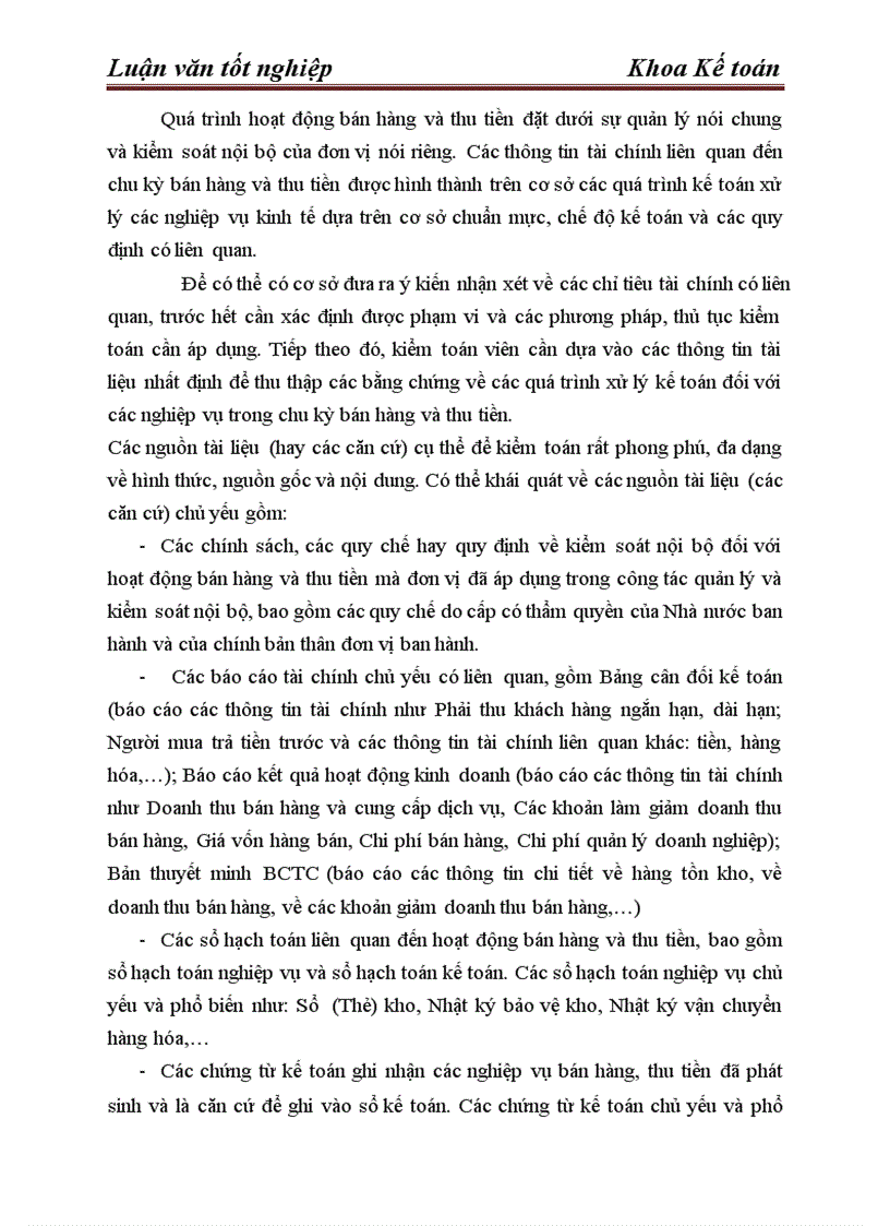 image for page Hoàn thiện quy trình kiểm toán chu kỳ Bán hàng và thu tiền trong kiểm toán Báo cáo tài chính do công ty TNHH Tư Vấn Kế toán và Kiểm toán Việt Nam thực hiện