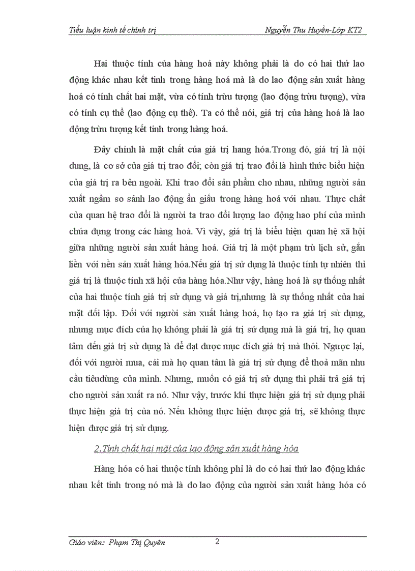 image for page Tiểu luận kinh tế chính trị Hàng Hóa