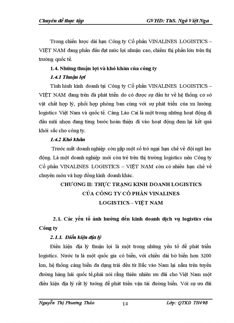 image for page Phát triển dịch vụ logistics của Công ty Cổ phần VINALINES LOGISTICS VIỆT NAM trong điều kiện hội nhập