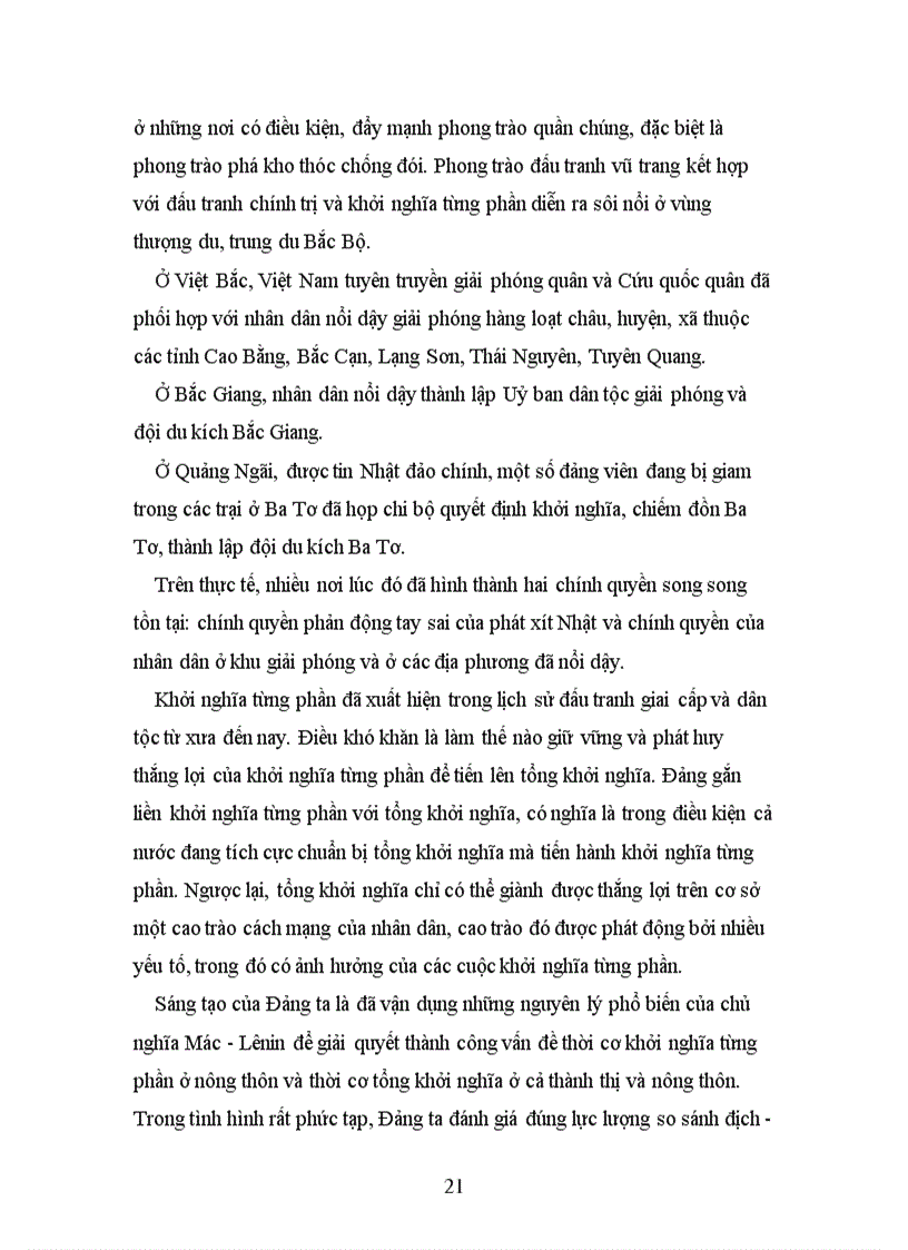 image for page Đảng lãnh đạo quá trình chuẩn bị lực lượng đi từ khởi nghĩa từng phần tiến lên tổng khởi nghĩa