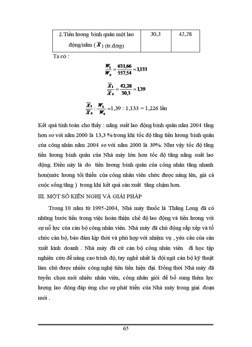 image for page Vận dụng một số phương pháp thống kê phân tích tình hình lao động và tiền lương ở Nhà máy thuốc lá Thăng Long thời kỳ 1995 2004