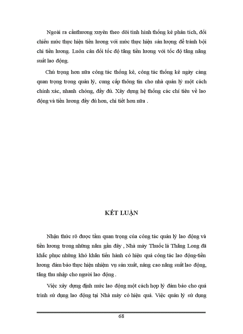 image for page Vận dụng một số phương pháp thống kê phân tích tình hình lao động và tiền lương ở Nhà máy thuốc lá Thăng Long thời kỳ 1995 2004