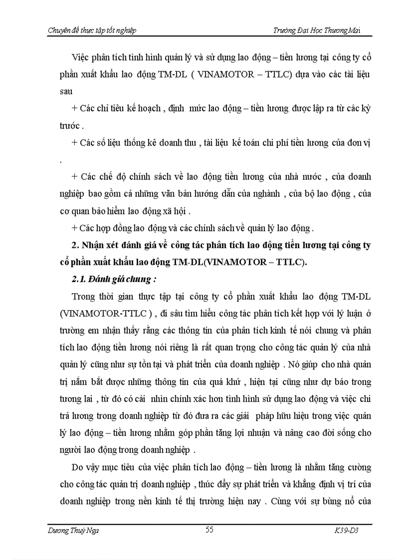 image for page Hoàn thiện nội dung và phương pháp phân tích lao động tiền lương tại công ty Cổ phần xuất khẩu lao động thương mại và du lịch VINAMOTOR TTLC