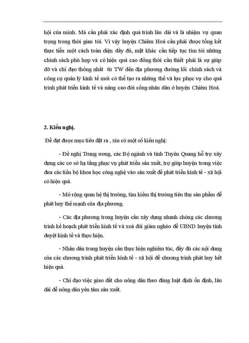 image for page Những giải pháp chủ yếu nhằm phát triển kinh tế và xoá đói giảm nghèo ở huyện Chiêm Hoá tỉnh Tuyên Quang