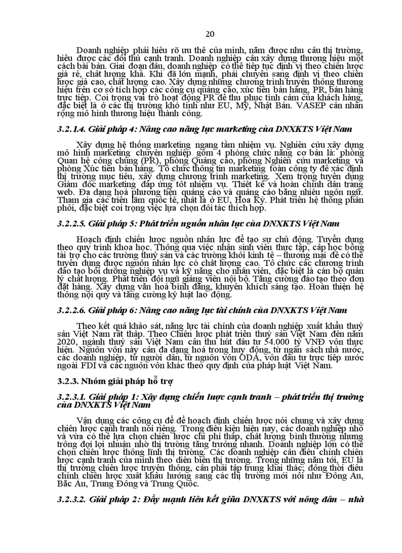 image for page Nâng cao năng lực cạnh tranh của doanh nghiệp xuất khẩu thủy sản Việt Nam đến năm 2020