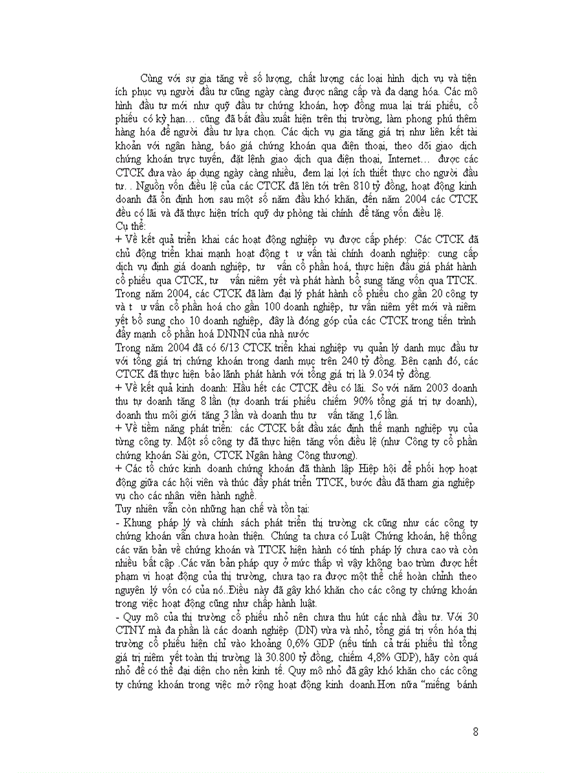 image for page Thực trạng và giải pháp nâng cao chất lượng hoạt động của các Công ty Chứng khoán ở Việt Nam