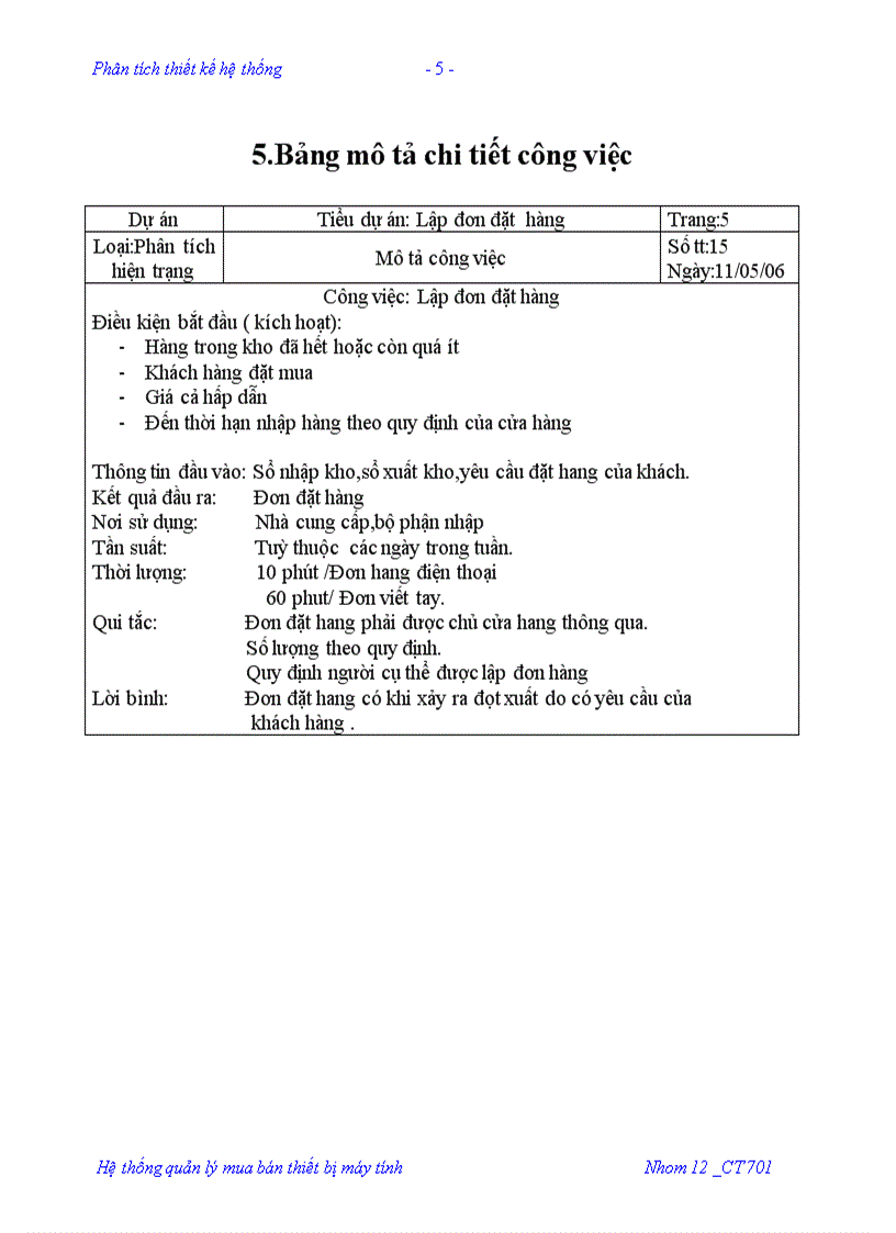 image for page Phân tích thiết kế hệ thống Hoạt động mua bán thiết bị máy tính