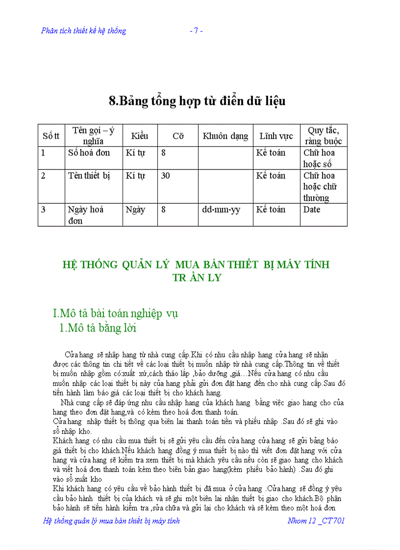 image for page Phân tích thiết kế hệ thống Hoạt động mua bán thiết bị máy tính