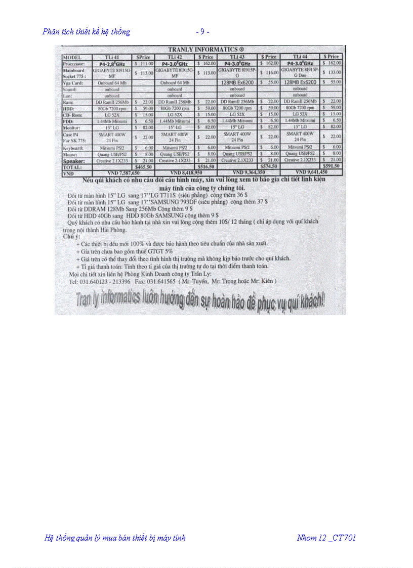 image for page Phân tích thiết kế hệ thống Hoạt động mua bán thiết bị máy tính