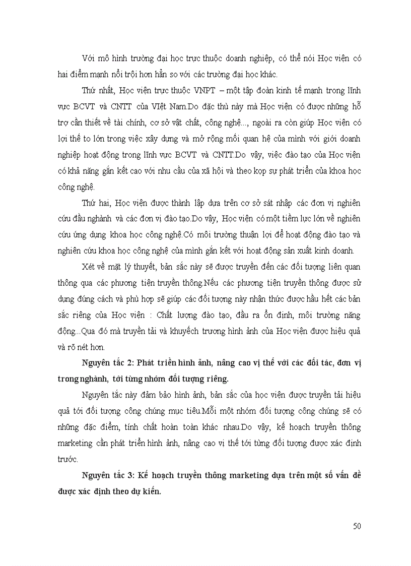 image for page Lập kế hoạch truyền thông cho công tác tuyển sinh hệ hoàn chỉnh kiến thức chính quy và hệ vừa làm vừa học của Học Viện BCVT năm 201