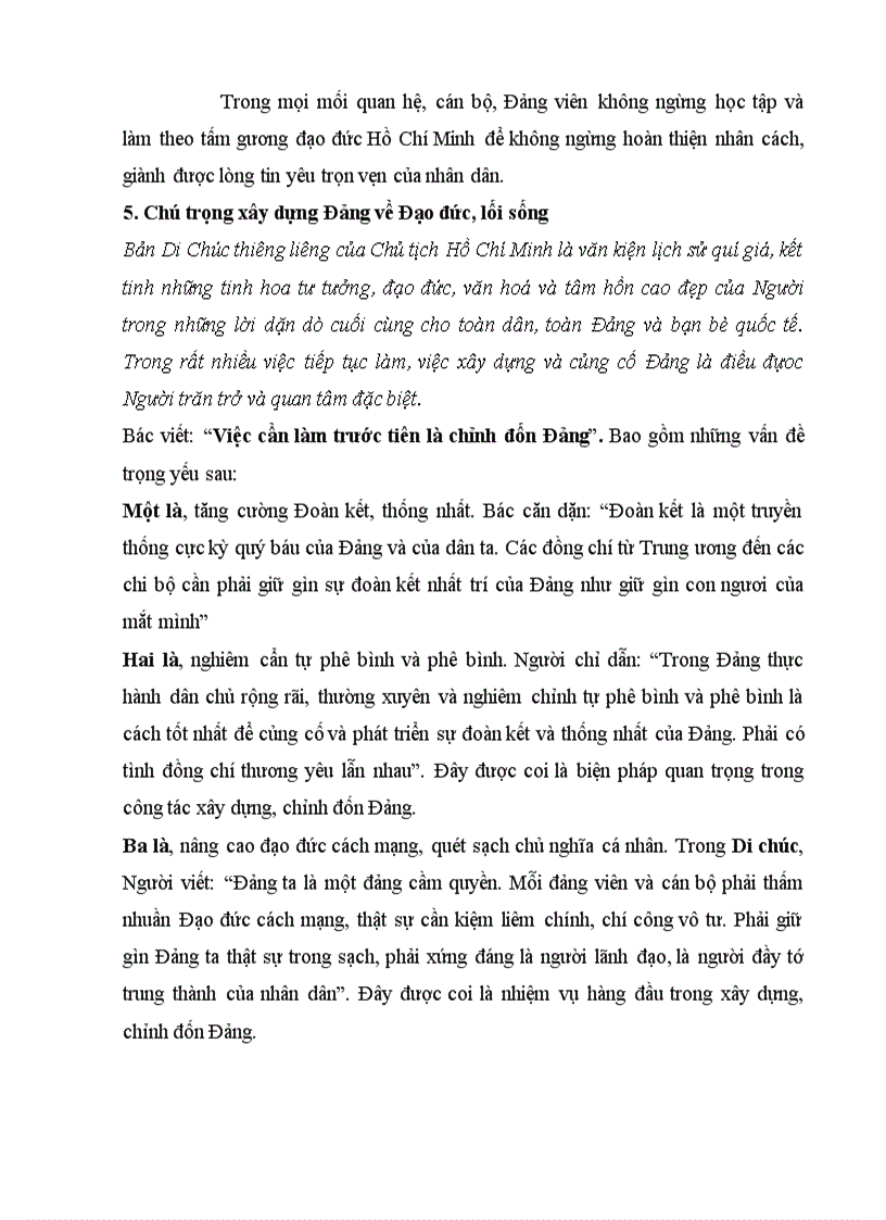 image for page Trình bày những nội dung cơ bản của tư tưởng Hồ Chí Minh về xây dựng Đảng Cộng sản Việt Nam trong sạch vững mạnh