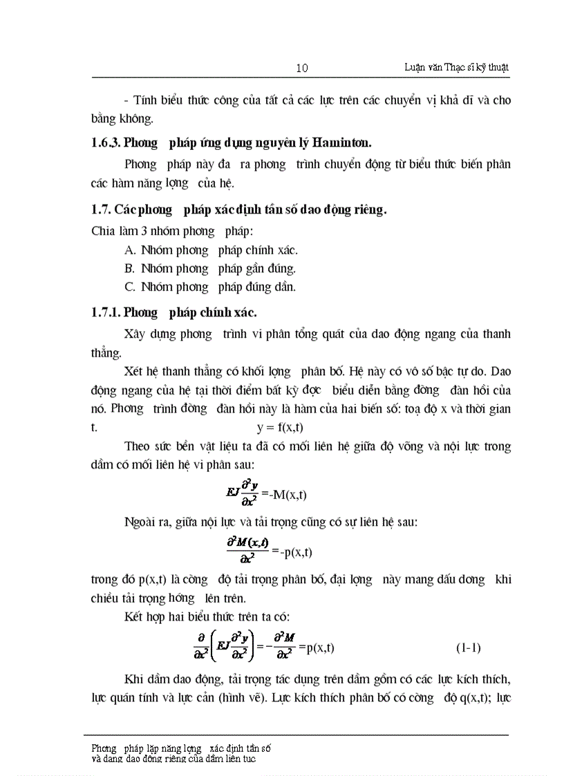 image for page Phương pháp lập năng lượng xác định tần số và dạng dao động riêng của dầm liên tục