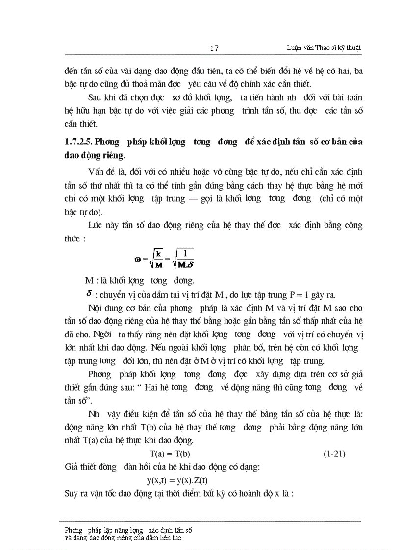 image for page Phương pháp lập năng lượng xác định tần số và dạng dao động riêng của dầm liên tục