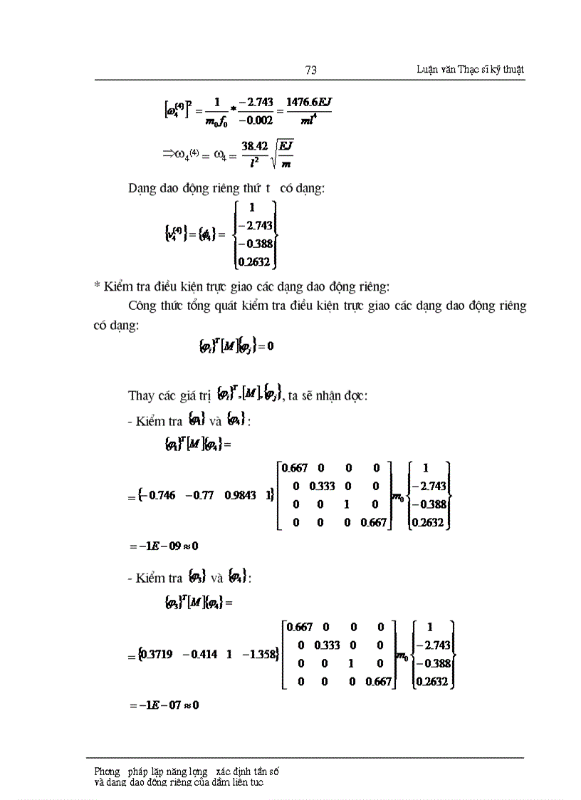 image for page Phương pháp lập năng lượng xác định tần số và dạng dao động riêng của dầm liên tục