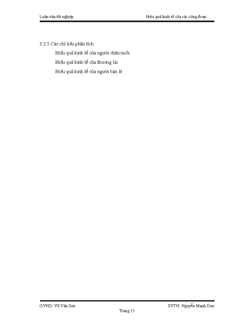 image for page Hiệu quả kinh tế của các công đoạn chăn nuôi giết mổ và phân phối sản phẩm thịt heo tại tỉnh Đồng Tháp