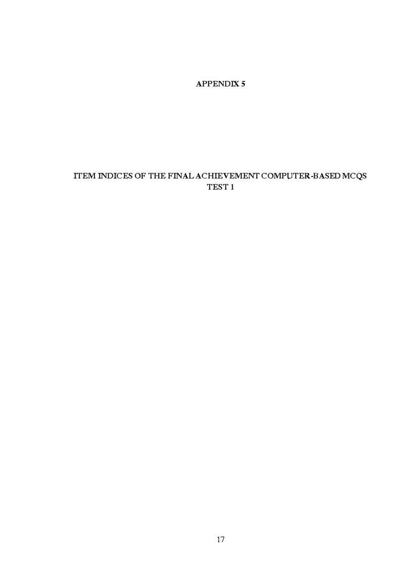 image for page Astudy on the reliability of the final achievement computer based mcqs test 1 for the 4th semester non english majors at hanoi university of business and technology