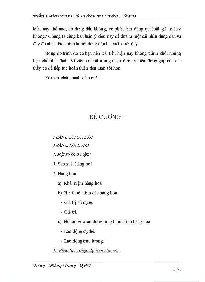 image for page Hàng hoá có giá trị vì nó có giá trị sử dụng Giá trị sử dụng càng lớn thì giá trị của hàng hoá càng cao
