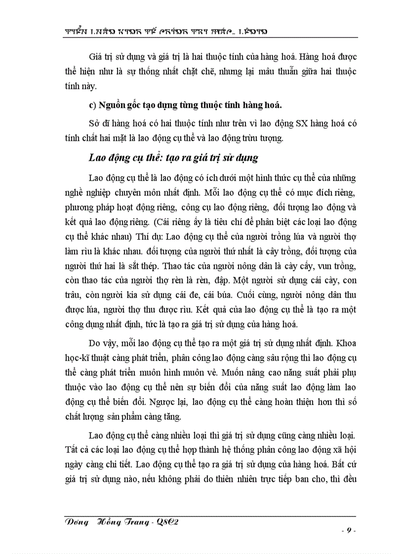 image for page Hàng hoá có giá trị vì nó có giá trị sử dụng Giá trị sử dụng càng lớn thì giá trị của hàng hoá càng cao